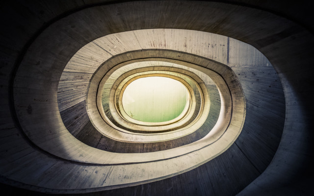 Spiral staircase window skylight concrete free wallpaper - medium preview image