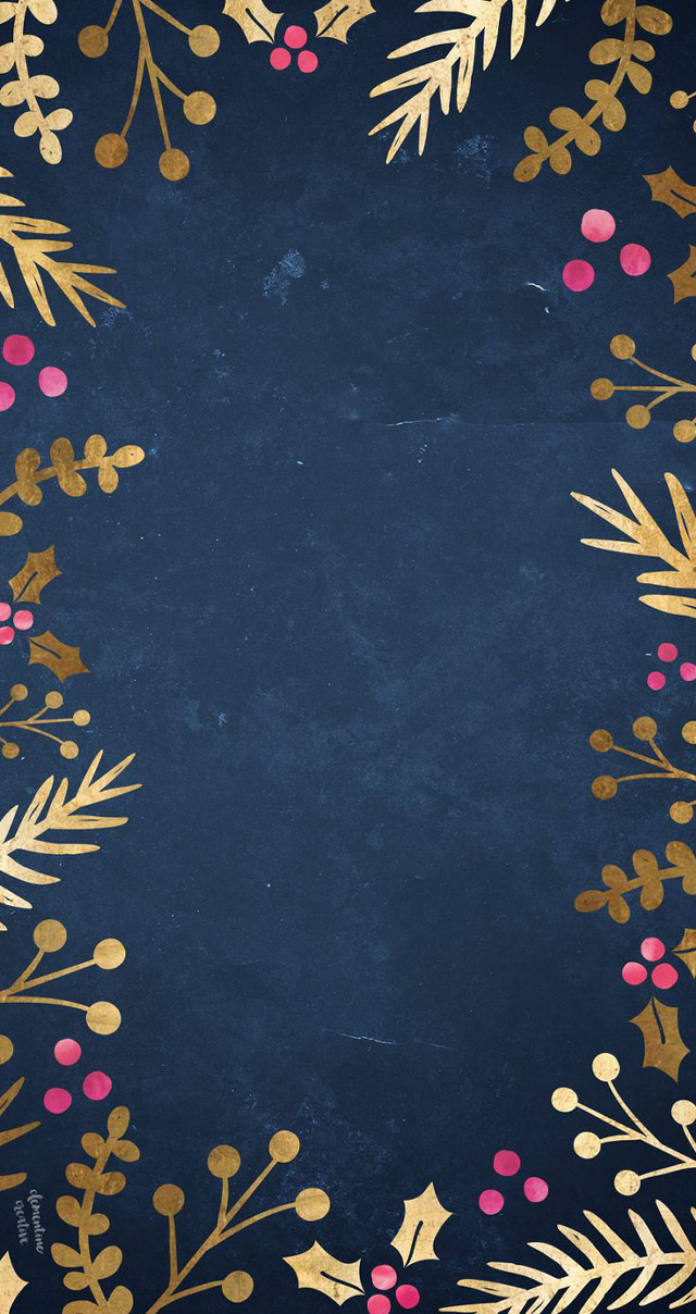 Blue background gold pink flowers free wallpaper - medium preview image