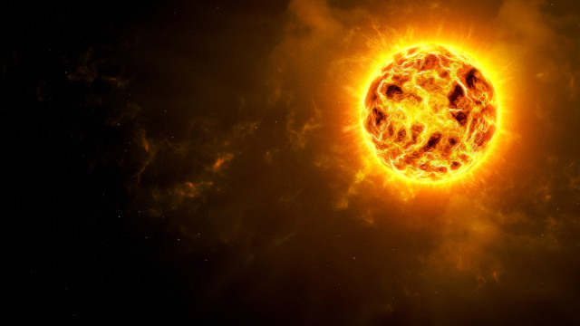 Sun moon planet galaxy fire free wallpaper - medium preview image