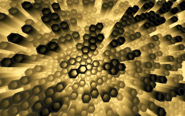 Abstract speakers black yellow honeycomb free wallpaper - medium preview image