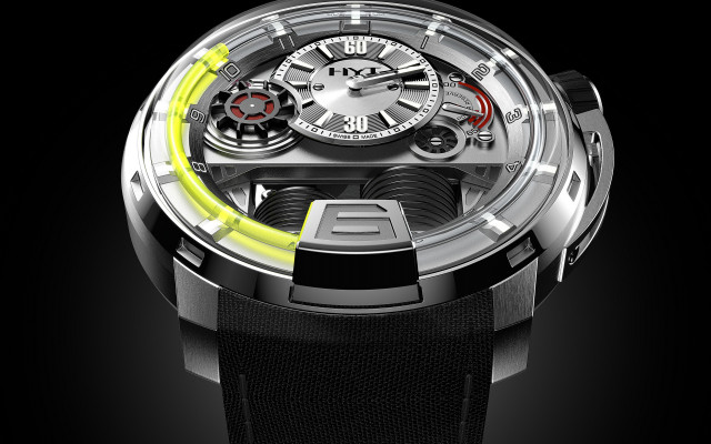 Watch yellow light black strap free wallpaper - medium preview image