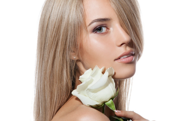 Woman flower portrait romanticism white free wallpaper - medium preview image