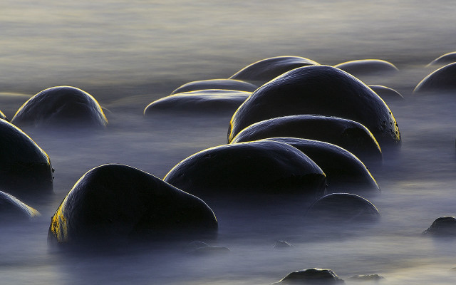 Rocks water beach lowtide landart free wallpaper - medium preview image