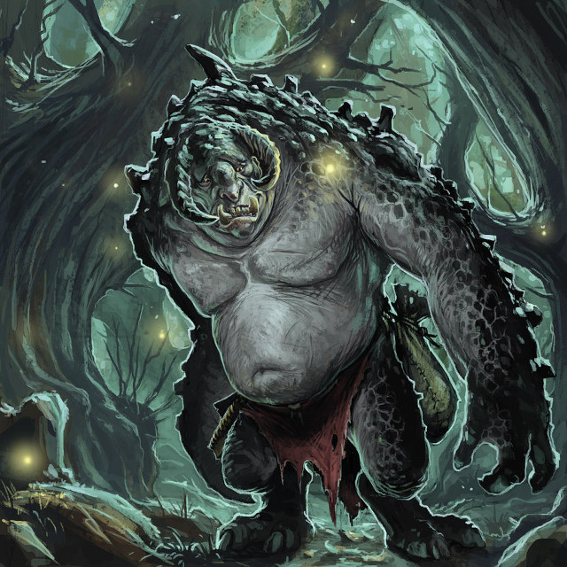Large creature forest light face free wallpaper - medium preview image