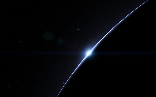 Bright light earth horizon aurora free wallpaper for desktop - medium preview image