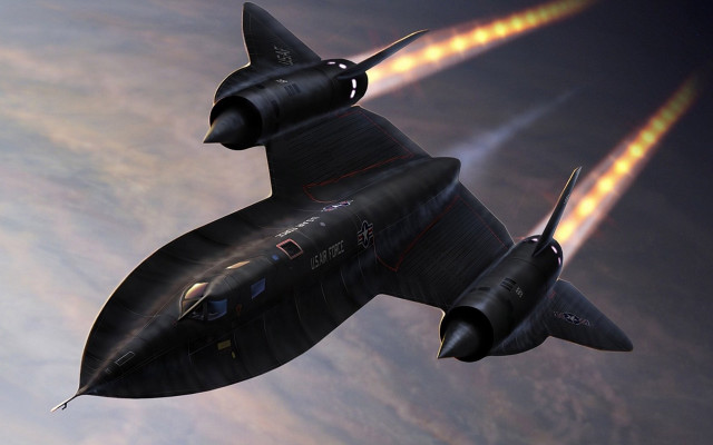 Black jet cloudy sky rockets free wallpaper - medium preview image