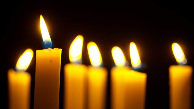 Lit candles gothic blurry depth free wallpaper - medium preview image