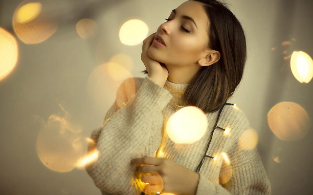 Woman candle holding looking sky free wallpaper - medium preview image