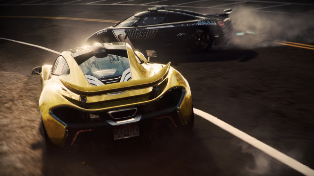 Two cars race track smoke free wallpaper - medium preview image