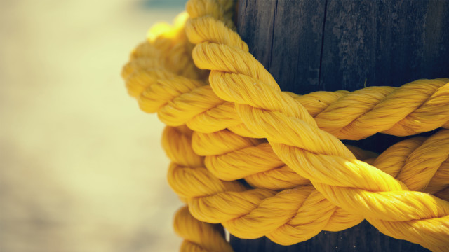 Yellow rope pole abstract sculpture free wallpaper - medium preview image