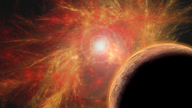 Blackhole brightlight star space art free wallpaper - medium preview image