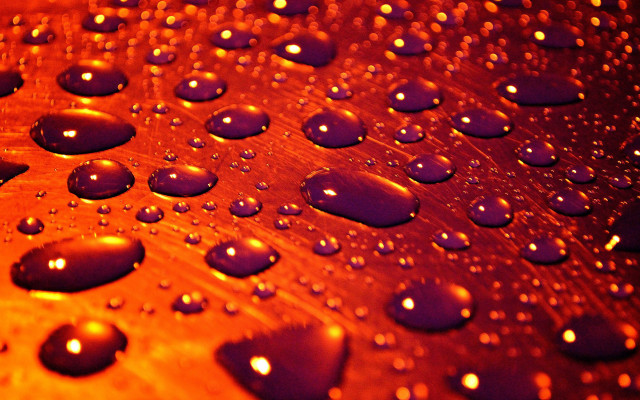 Metal water drops autumn fire free wallpaper - medium preview image
