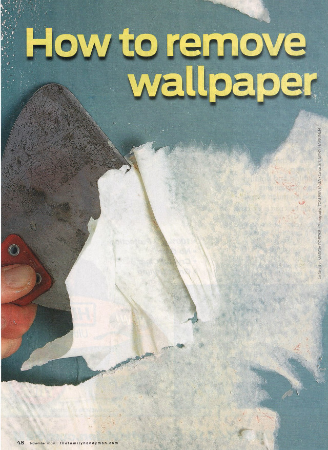 Person using wallpaper roller remove free wallpaper - medium preview image