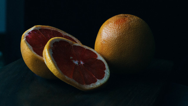 Grapefruits stilllife minimalism orange black free wallpaper - medium preview image