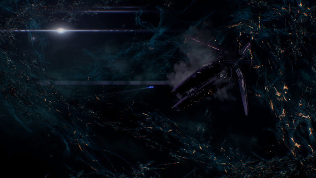 Spacecraft dark sky bright light free wallpaper - medium preview image