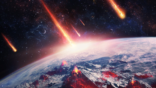 Comets mountain space earth bright free wallpaper - medium preview image
