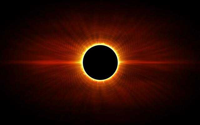 Black hole red light center free wallpaper - medium preview image