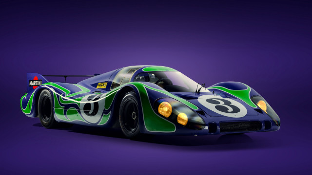 Blue green race car dennis free wallpaper - medium preview image