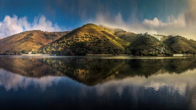 Lake mountains cloudy sky reflection #2 free wallpaper - medium preview image