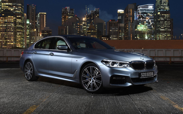 Silver car city skyline night #9 free wallpaper - medium preview image