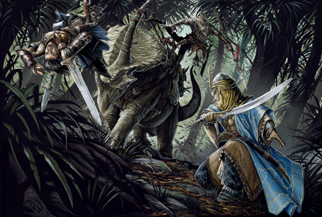 Knight dragon woods sword man free wallpaper - medium preview image