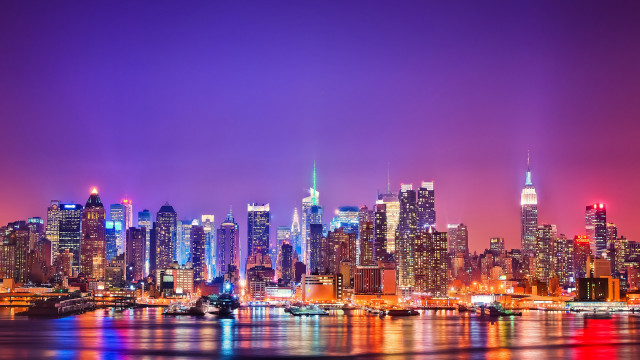 Tokyo skyline night lights bridge free wallpaper - medium preview image