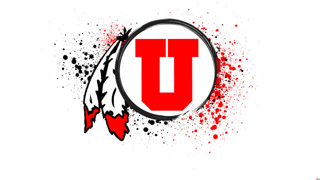 Red u feather blood splatter free wallpaper - medium preview image