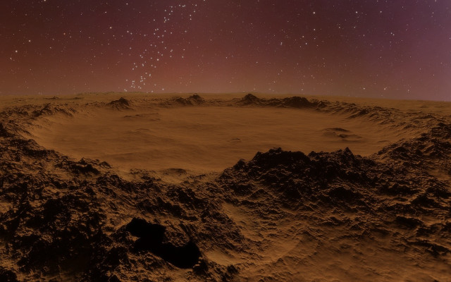 Rocky surface stars distant object free wallpaper - medium preview image