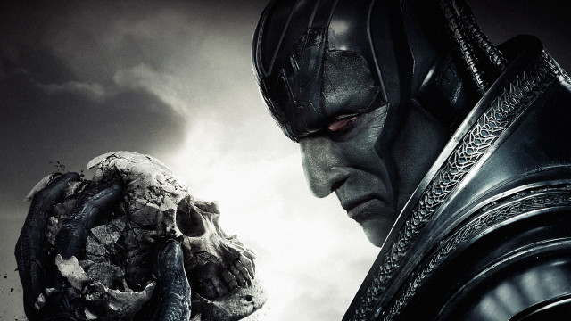 Man holding skull greyscale giant free wallpaper - medium preview image