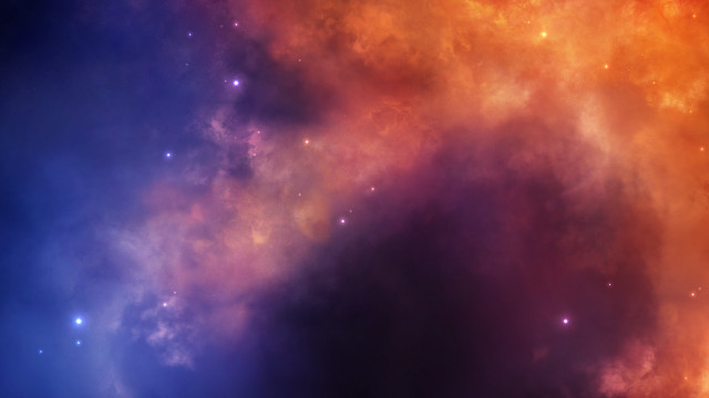 Colorful space stars clouds blue free wallpaper - medium preview image