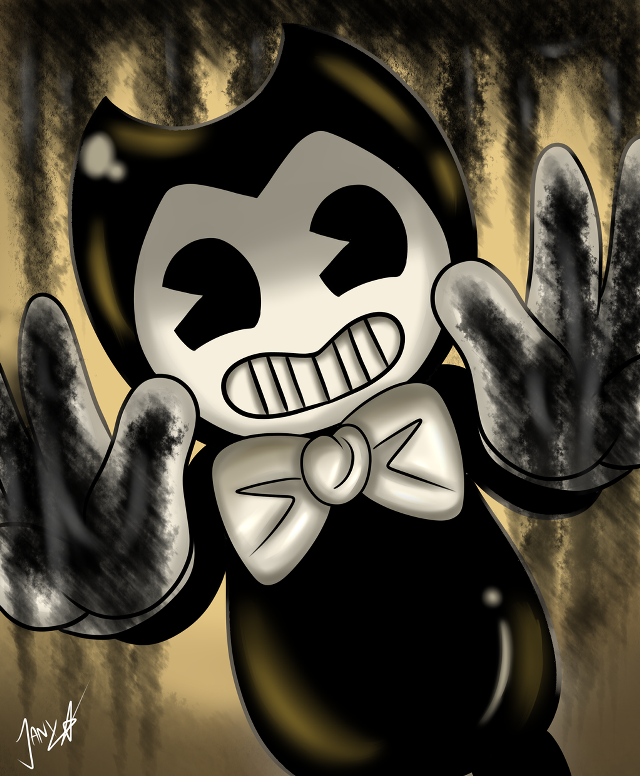 Creepy cartoon character expression hands free wallpaper - medium preview image