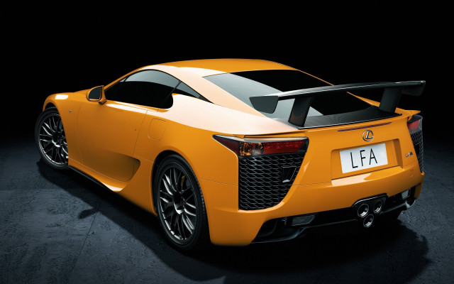 Yellow sports car dark room #10 free wallpaper - medium preview image