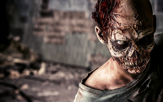 Man bloody face knife dirty free wallpaper - medium preview image