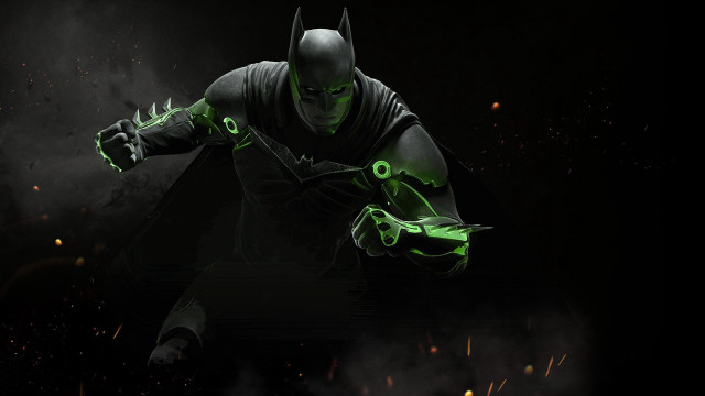 Batman green glowing hands black free wallpaper - medium preview image