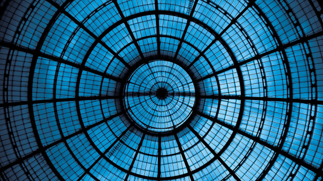 Circular glass reflection symmetry sky free wallpaper - medium preview image