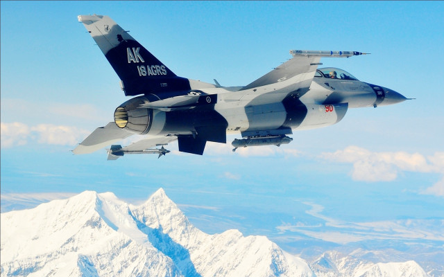 Fighter jet mountain range sky #4 free wallpaper - medium preview image