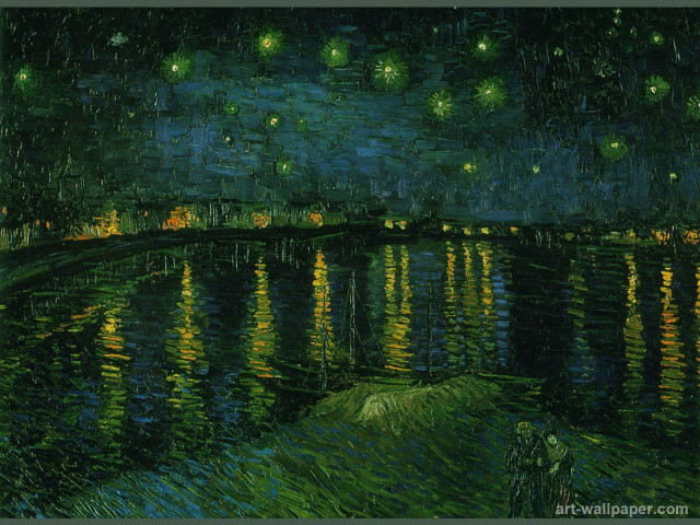 Night reflection bridge green glow free wallpaper - medium preview image