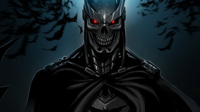 Batman red eyes cyberpunk armor free wallpaper - medium preview image