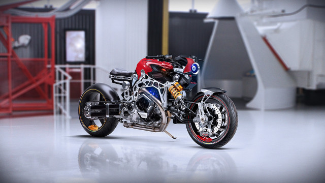 Red black motorcycle garage boleslaw free wallpaper - medium preview image
