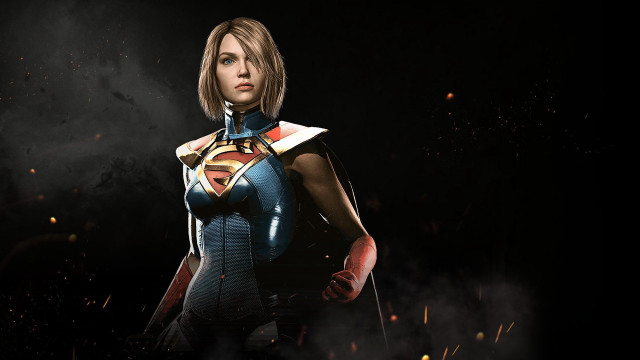 Superwoman fire galaxy starry sky free wallpaper - medium preview image