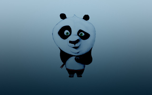 Panda standing wide eyed smiling free wallpaper - medium preview image