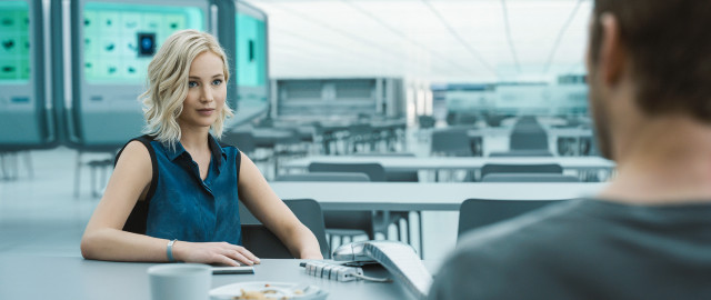 Woman table food man hologram free wallpaper - medium preview image