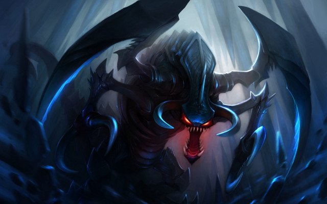 Demonic demon red eyes horns free wallpaper - medium preview image