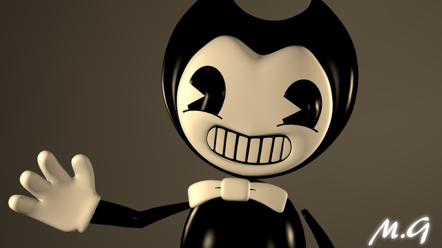 Creepy cartoon character smile hands free wallpaper - medium preview image