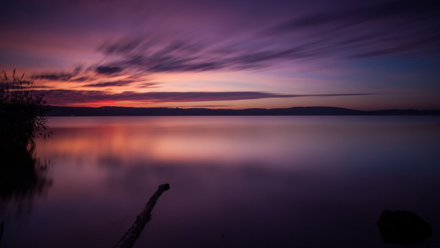 Purple blue sky clouds lake free wallpaper - medium preview image