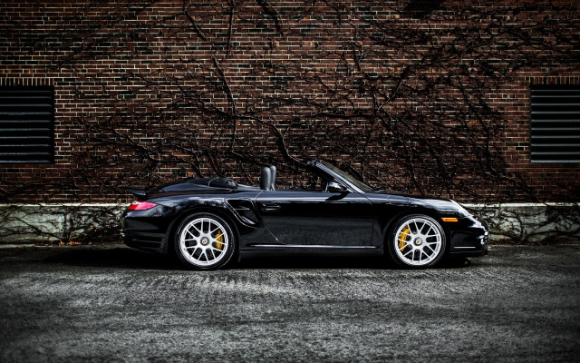 Black sports car brick wall #8 free wallpaper - medium preview image