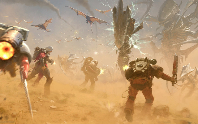Desert dinosaurs man sword fantasy free wallpaper - medium preview image