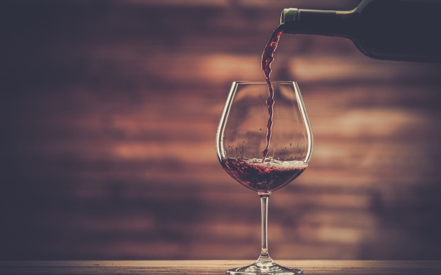 Wine pour bottle wooden wall free wallpaper - medium preview image