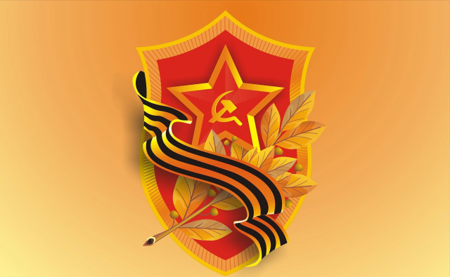 Red yellow shield star hammer free wallpaper - medium preview image