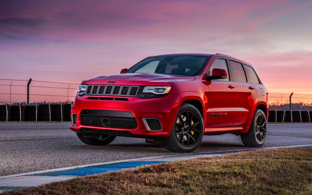 Red jeep sunset fence pink free wallpaper - medium preview image